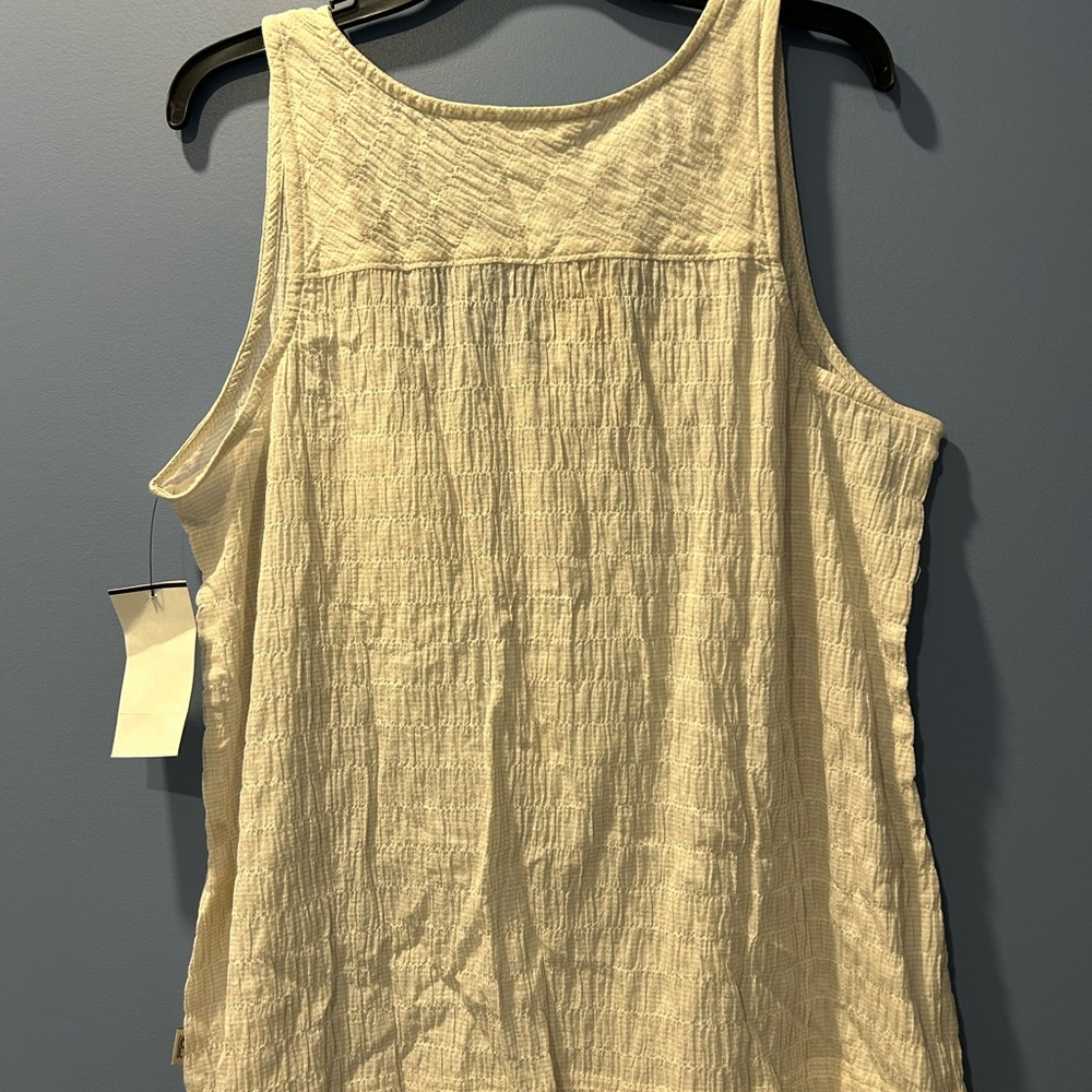 WOOLRICH Cream Textured Tank Top - Picture 2 of 4